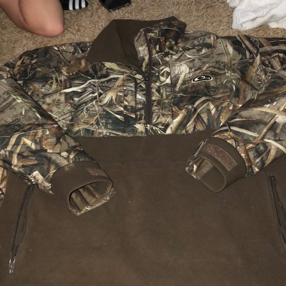 Camo half zip Sherpa